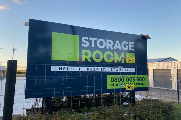 Billboard advertising Storage Room, a self storage unit in Shannon.